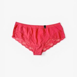 Torrid Curve Cheeky Panty with Lace Seamless sz 4 Pink-Coral-Orange